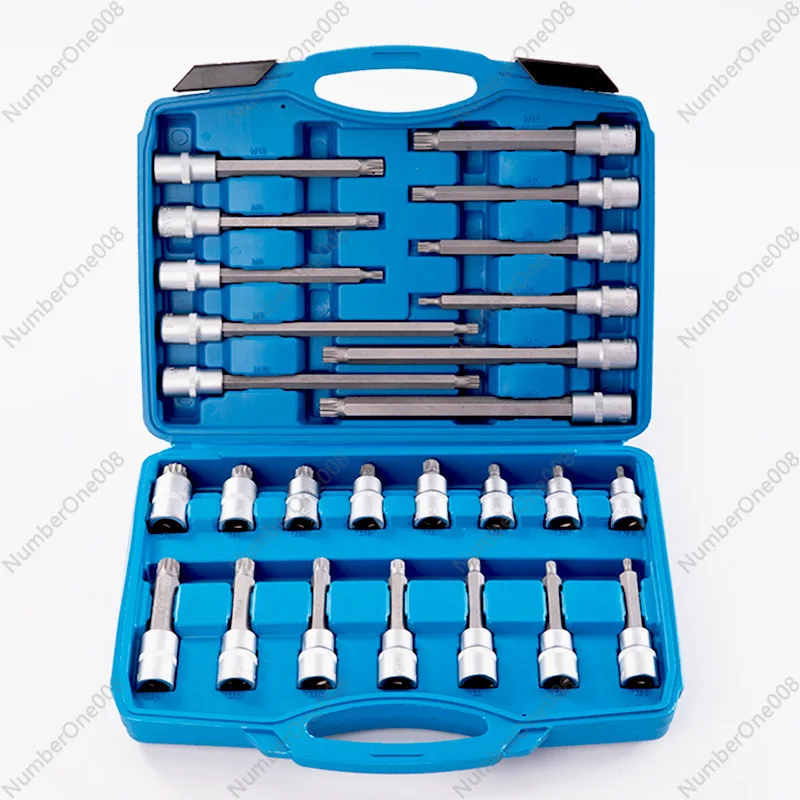 

Набор шестигранных головок 1/2 дюйма | Расширенные 12-точечные шестигранные биты | Прочные инструменты с храповым механизмом