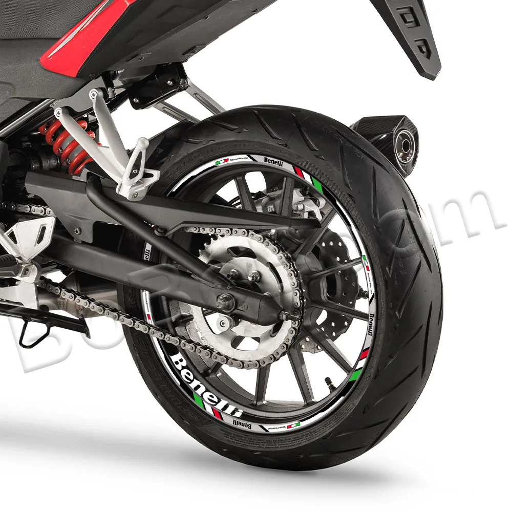 For Benelli TNT1130/300/600 Leoncino TRK502 C/520 302S Reflective Motorcycle Wheel Rim Sticker Decal Italy Stripe Tape Acessori