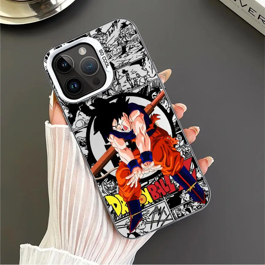 Capa de telefone para iPhone 11 12 13 Pro Max 17 Air 16e 14 15 16 Plus Soft Shell Dragon Ball Japão Anime Goku