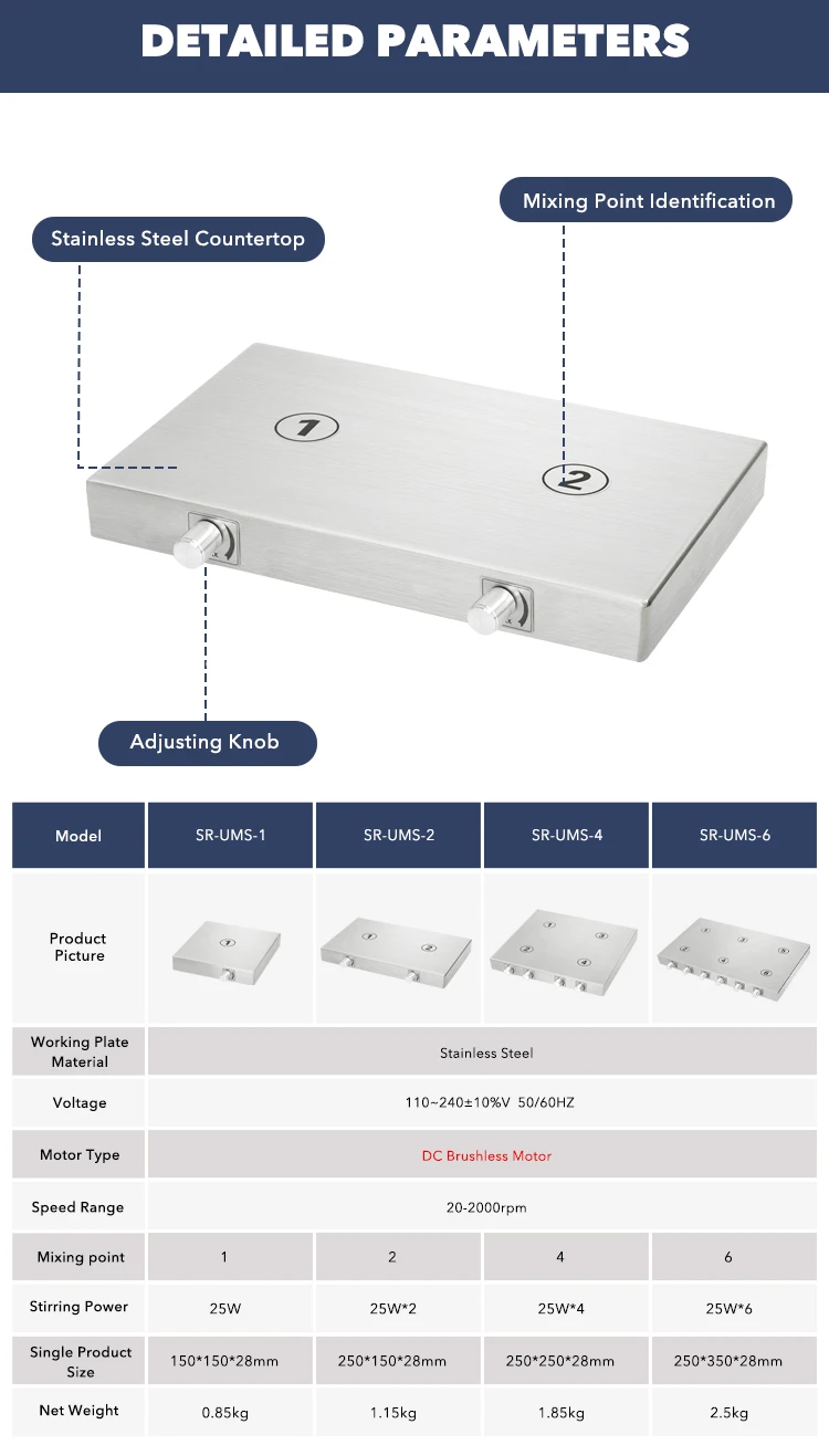 2026 new stainless steel ultra-thin mini magnetic stirrer 2000rmp 3L