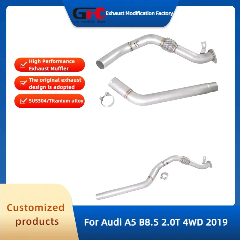 

GFC Exhaust Front Pipe for Audi A5 2.0T B8.5 4WD 2019 High-Performance 304 Stainless Steel Exhaust System