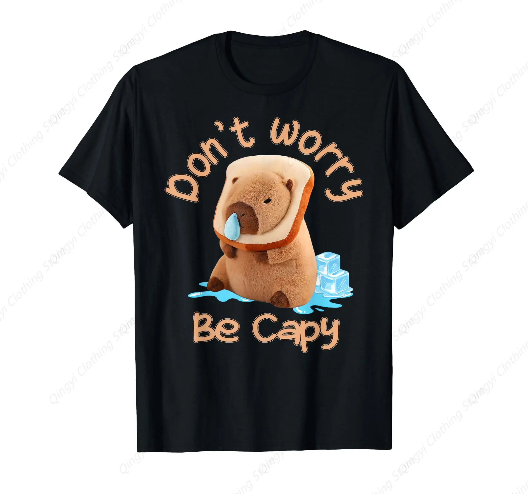 

Capybara Don't Worry Be Capy Distressed Cute T-Shirt