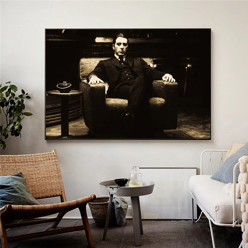 

Al Pacino Vintage Movie Print Art Canvas Poster For Living Room Decor Home Wall Picture