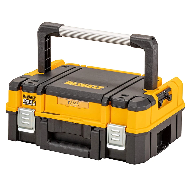 DEWALT DWST83344-1 TSTAK 도구 보관함, 긴 손잡이, 다기능 보관 정리함, 이중 레이어 휴대용 플라스틱 도구 케이스