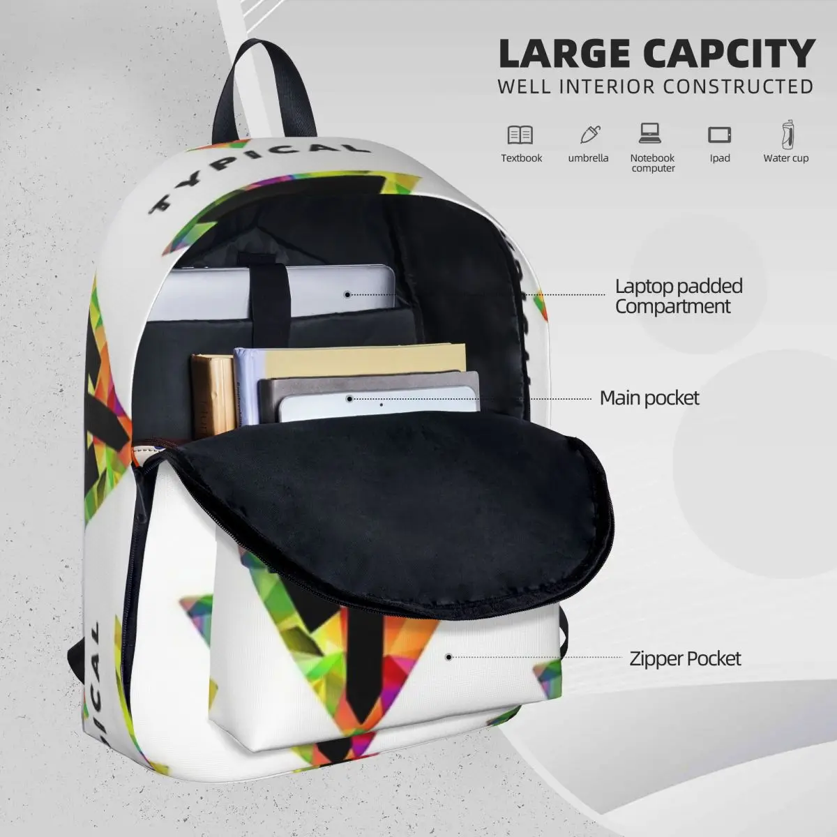 Mochilas típicas para jogadores, grande capacidade, bolsa para livros de estudantes, bolsa de ombro, laptop, mochila escolar casual para crianças