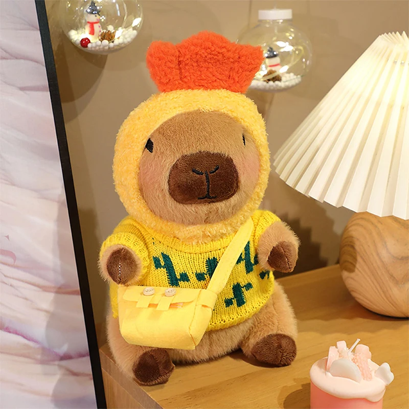 8-10Pcs Capybara DIY Doll With Clothes & Accessories, Cute Stuffed Animal Doll Dress Up Toys Set