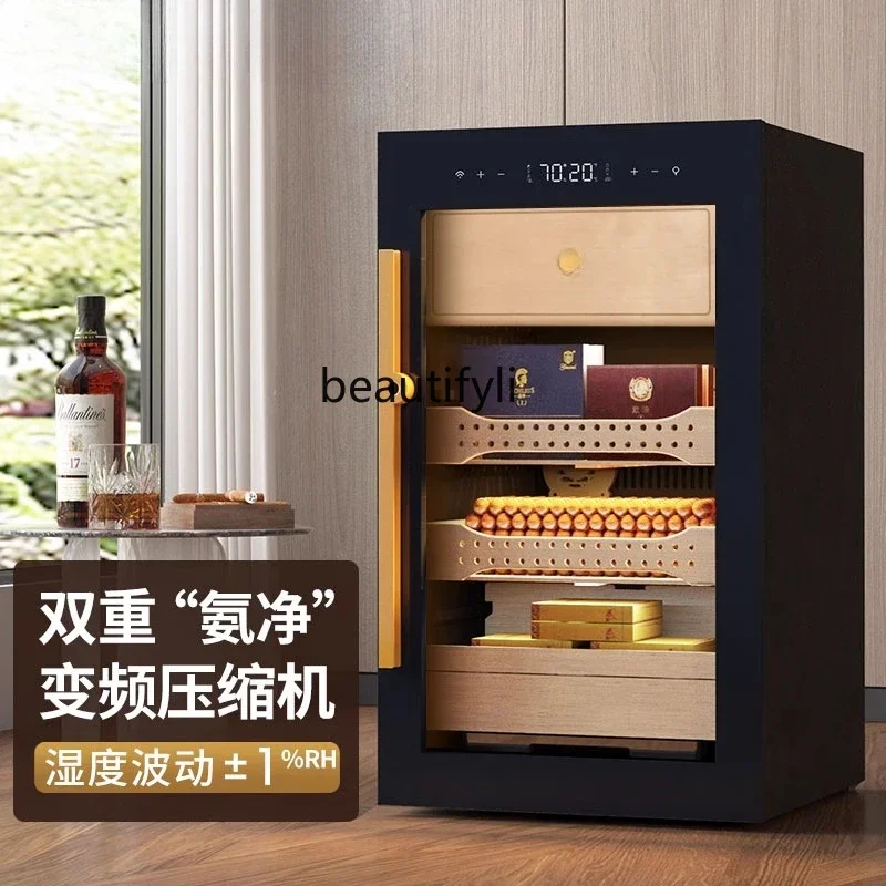 

A61 Cigar cabinet Constant temperature and humidity Cedar wood household cigar moisturizing cigarette cabinet Advanced