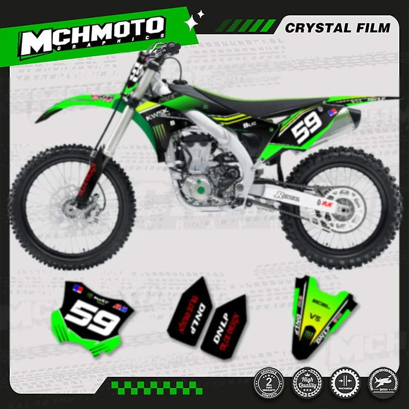 

MCHMFG For Kawasaki Graphics Background Decals Stickers For KXF450 KX450F 2016 2017 2018 007