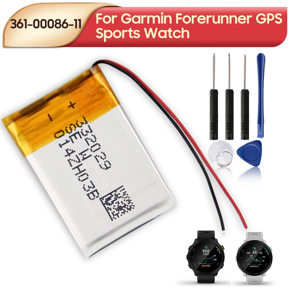 

Совершенно новая сменная батарея 361-00086-11 для спортивных часов Garmin Forerunner GPS, 180 мАч, перезаряжаемая батарея