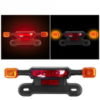 For E-bike Cycling 3- In-1 Taillight Electric Bicycle Turn Signal Light 48/60/12V LED Rear Tail Light Indicator Brake Light Part