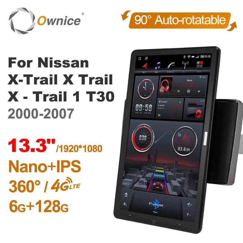 

13.3 Inch Ownice 1Din Android 12.0 Car Radio 360 for Nissan X-Trail X Trail X - Trail 1 T30 2000-2007 Auto Audio SPDIF 4G LTE