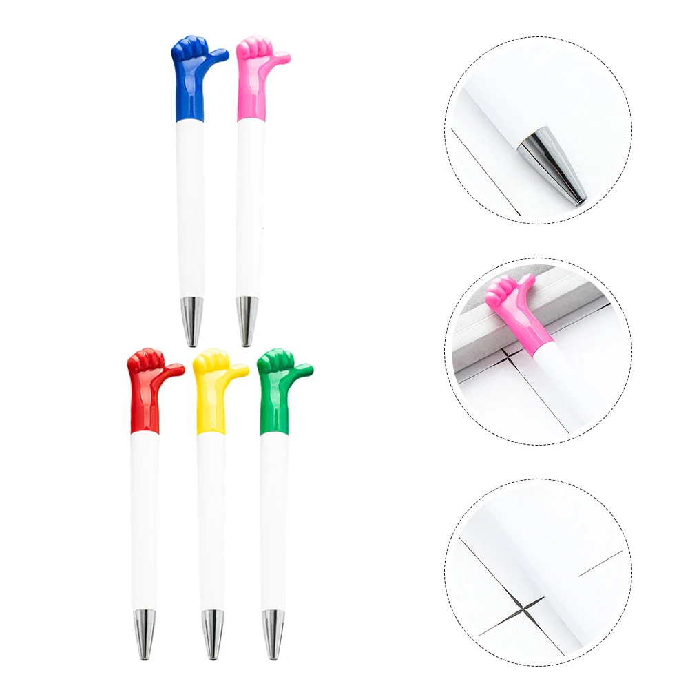 

10 шт. шариковых ручек с мультяшным дизайном и жестом «пальцем вверх», для плавного письма, с вдохновляющими цитатами, для медсестер, учителей, студентов