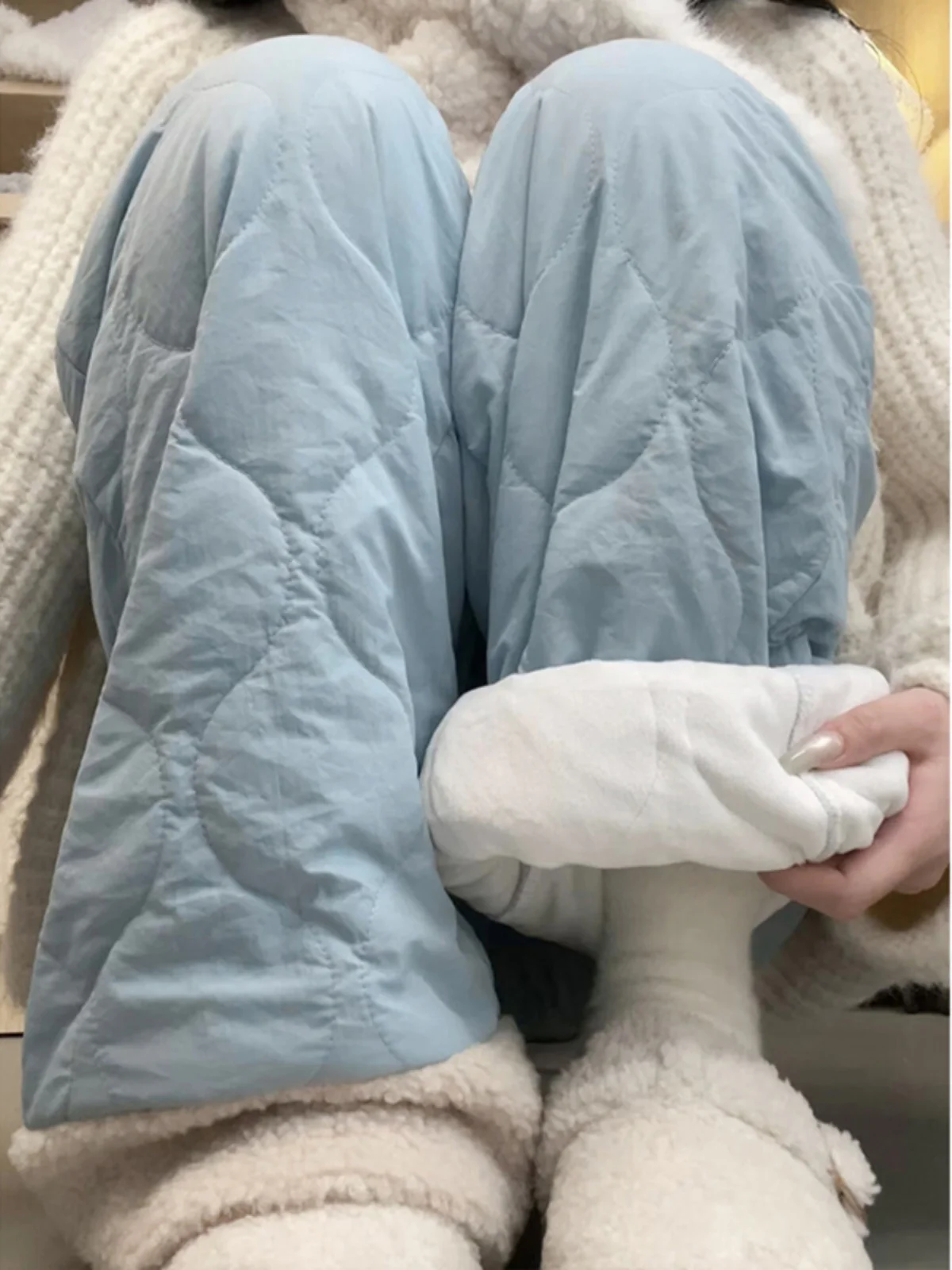 

Синие утепленные хлопковые брюки на флисовой подкладке, ветрозащитные, женские, осенне-зимние, для активного отдыха, альпинизма, катания на лыжах, прямые, длинные