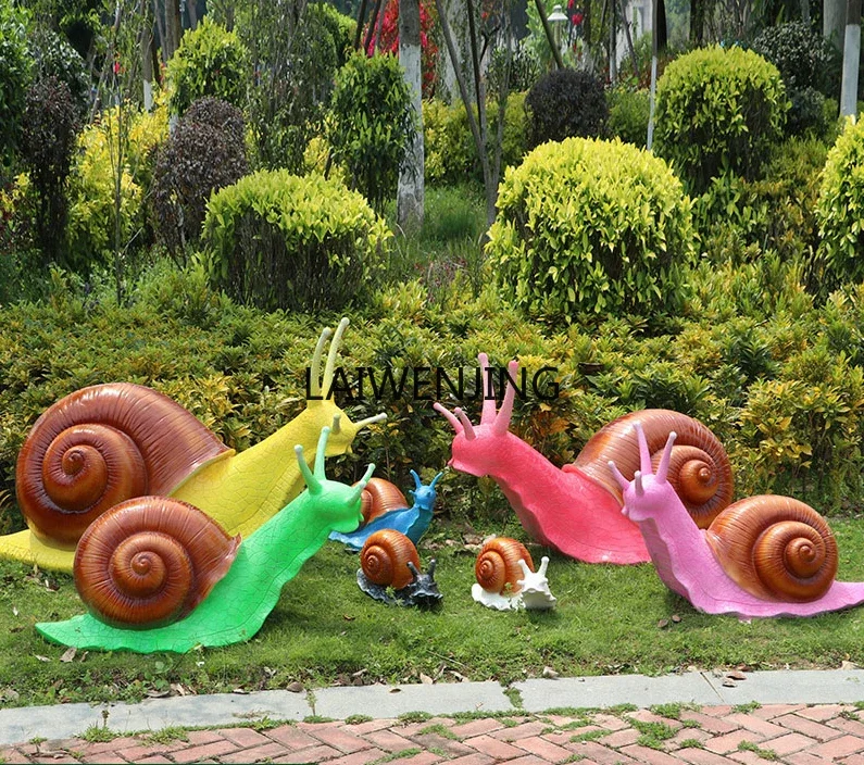 MJY Simulation FRP Snail Cartoon Animal Garden Shopping Mall Meichen Ornament Outdoor Decoration