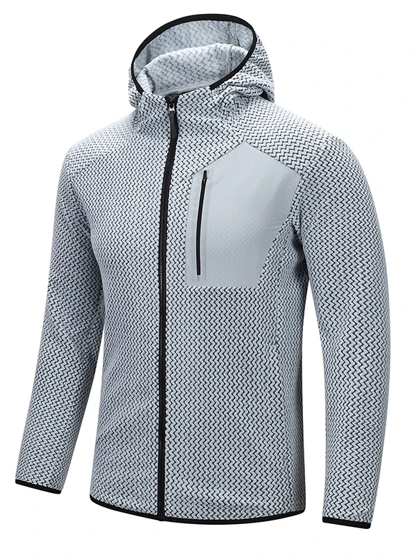 New  Men's Outdoor Sports Jacket Loose Fit Long Sleeve Hoodie Cardigan Casual Wear Polyester Fiber Thickened Warm CoatYY144