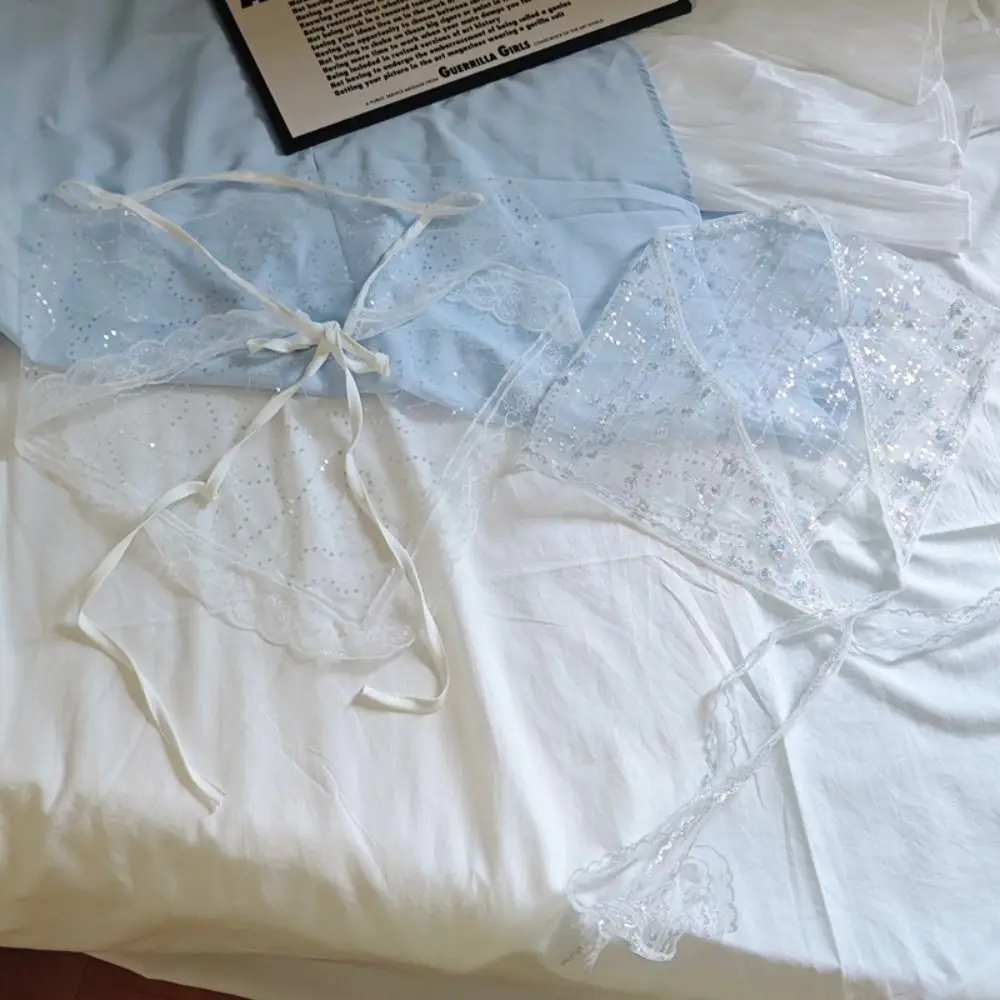 فريد الكورية نمط الدانتيل تنورة صغيرة مثلث الشاش الترتر نصف تنورة رقيقة فستان Cummerbund حزام البنطال الجينز الفتيات حار