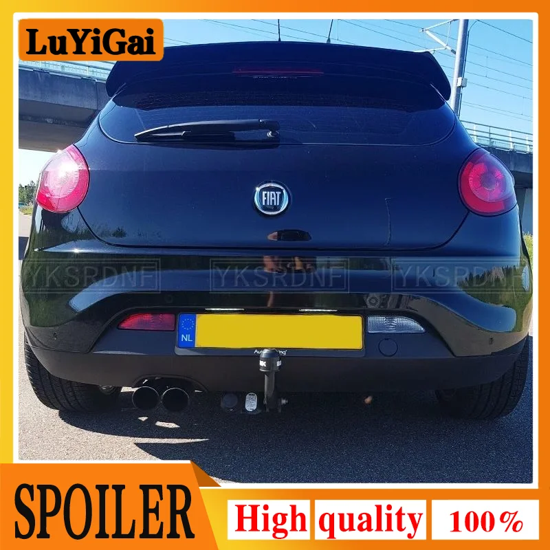 For FIAT BRAVO Spoiler 2006 to 2016 high quality carbon fiber glossy black DIY color Spoiler BRAVO II Spoilers