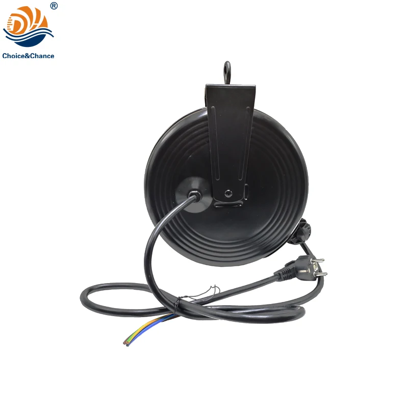 DYH-2108 Anti Fire PP SGCC/T Material EU Standard VDE Cable EU Plug Ceiling Mounted Heavy Duty Retractable Cable Reel