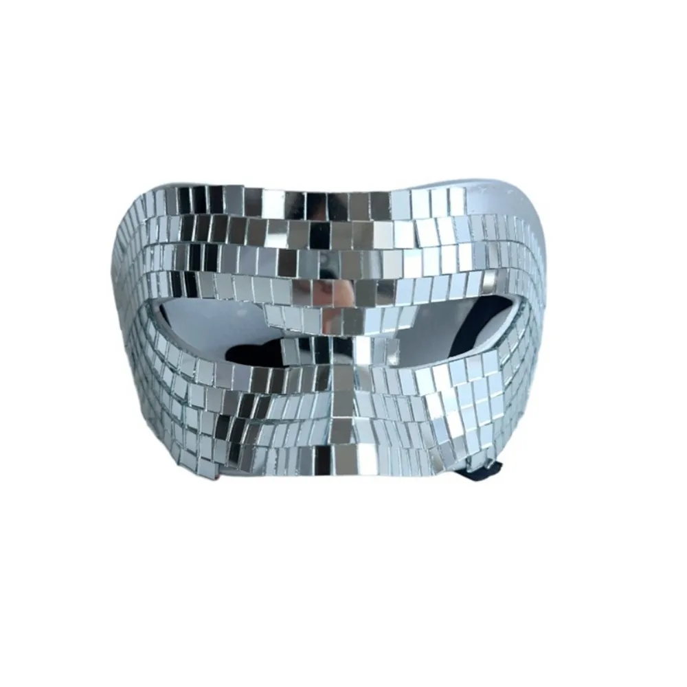 

Masquerade Ball Glitter Mirror Face Mask Male Adult Full Face Night Club Mask Cosplay Prom Props Eye Mask Home DJ Decor Gift