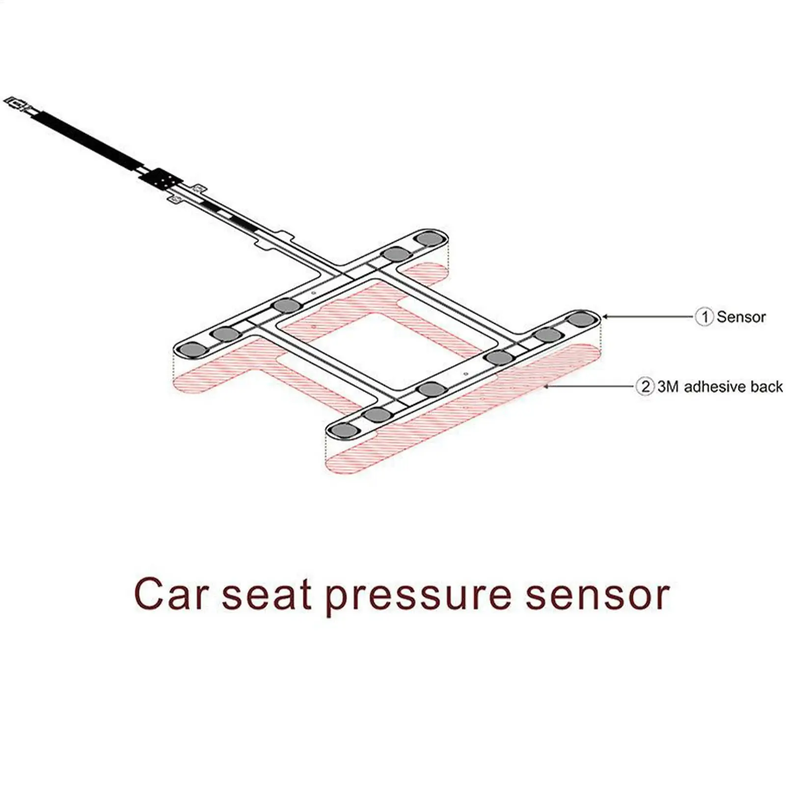 حزام الأمان استشعار الضغط رقيقة فيلم السيارات ردود الفعل جهاز مراقبة سلامة مقعد السيارات لسيارات الدفع الرباعي RV سيدان السيارات