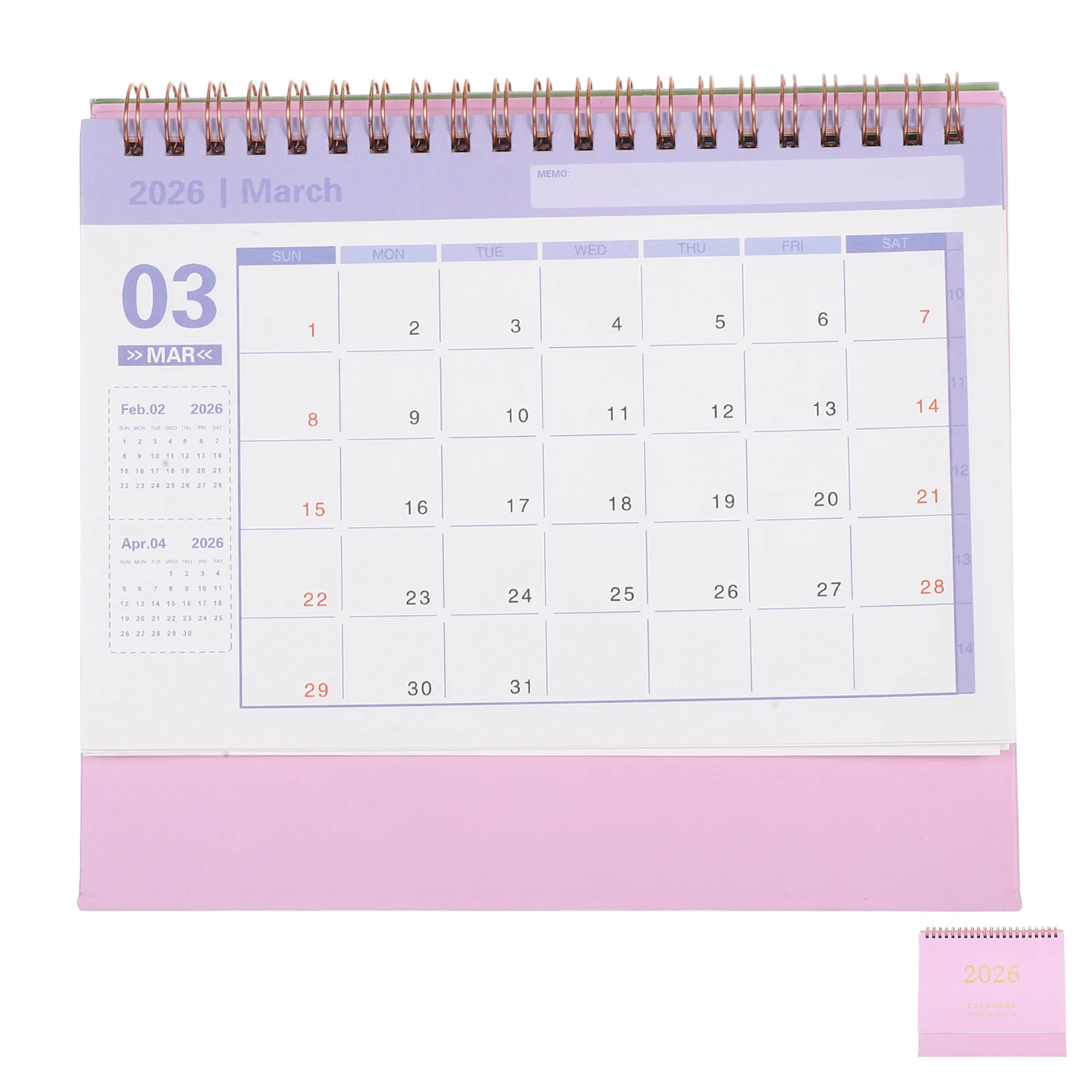 Маленький настольный календарь на 2026 год. Минималистичный компактный складной флип-органайзер с ежемесячным расписанием. Маленький настольный календарь.