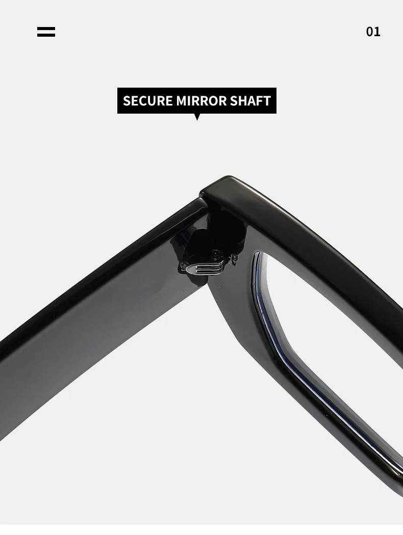 Dicken Rahmen übergroße quadratische Brille für Frauen Mode optische klare transparente Linse Brillen Computer schwarze Brille Retro – Detail 22