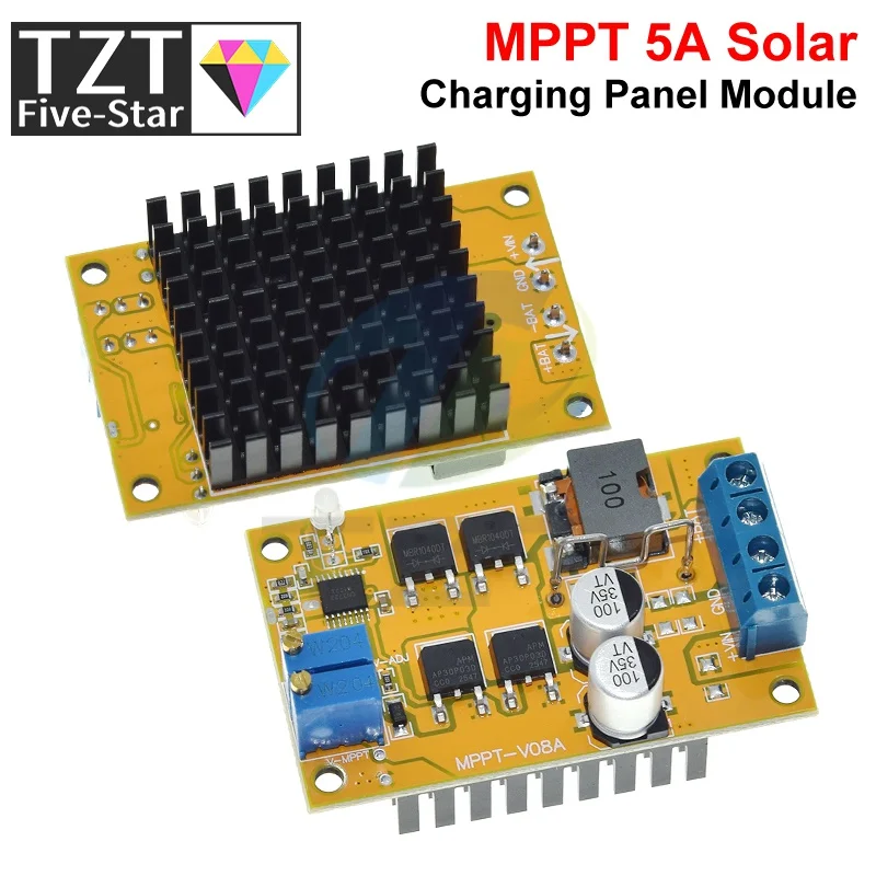 TZT 5A MPPT Solar Panel Regulator Controller Solar Charging Control Panel Battery Charging 9V 12V 24V Auto Switch view 3