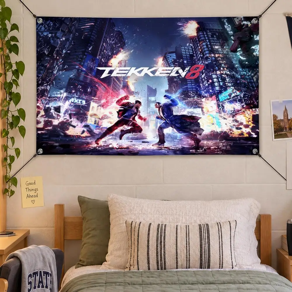 Game Fighting Tekken Flags Decorative Flag Banner Indoor Bedroom Dorm Gaming Room Wall Party Club Decor Fan Gift