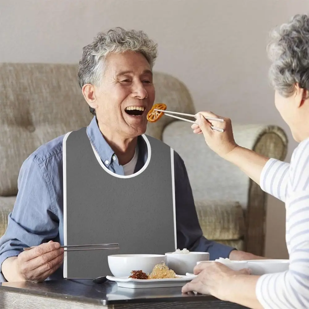 Multi-purpose Adjustable Adult Bibs Stain Resistant Washable Elderly Bib Thicked Anti-oil Senior Citizens Bibs a Mess-Free Diet