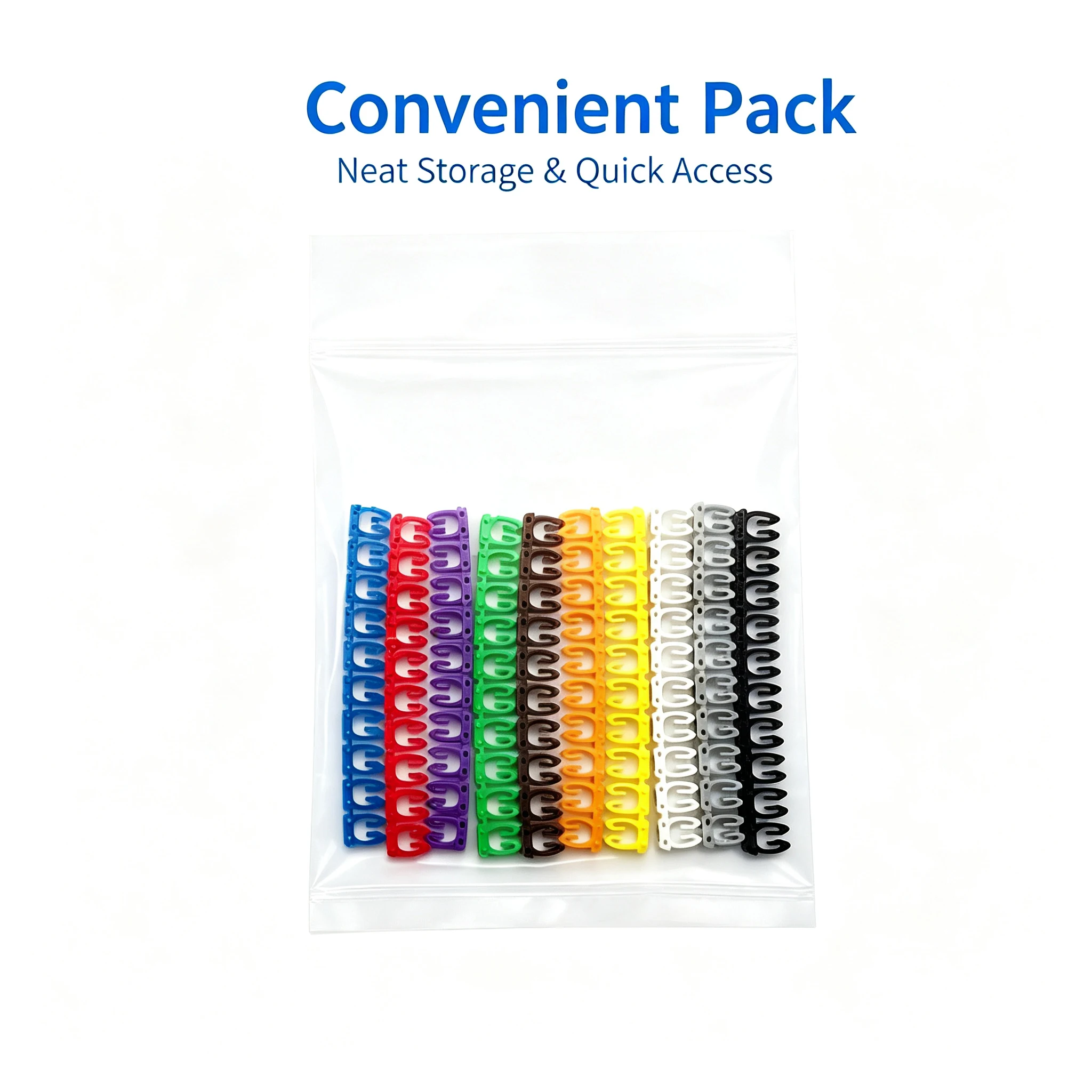 100pcs/Lot 0-9 0123456789 0.75mm2-6mm2 Arabic Numerals M Type CAT 6 Clip Network Ethernet Wire Number Label Tube Cable Marker