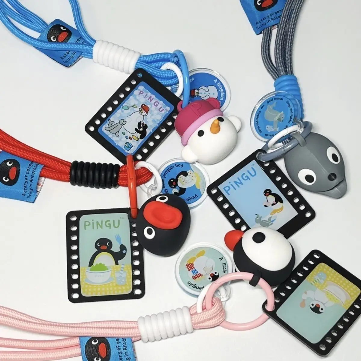 

Pingu Penguin Antarctica Story Series Trendy Phone Lanyard Cute Pendant Classic Anime Vinyl Toy Blind Box Gashapon Collectible