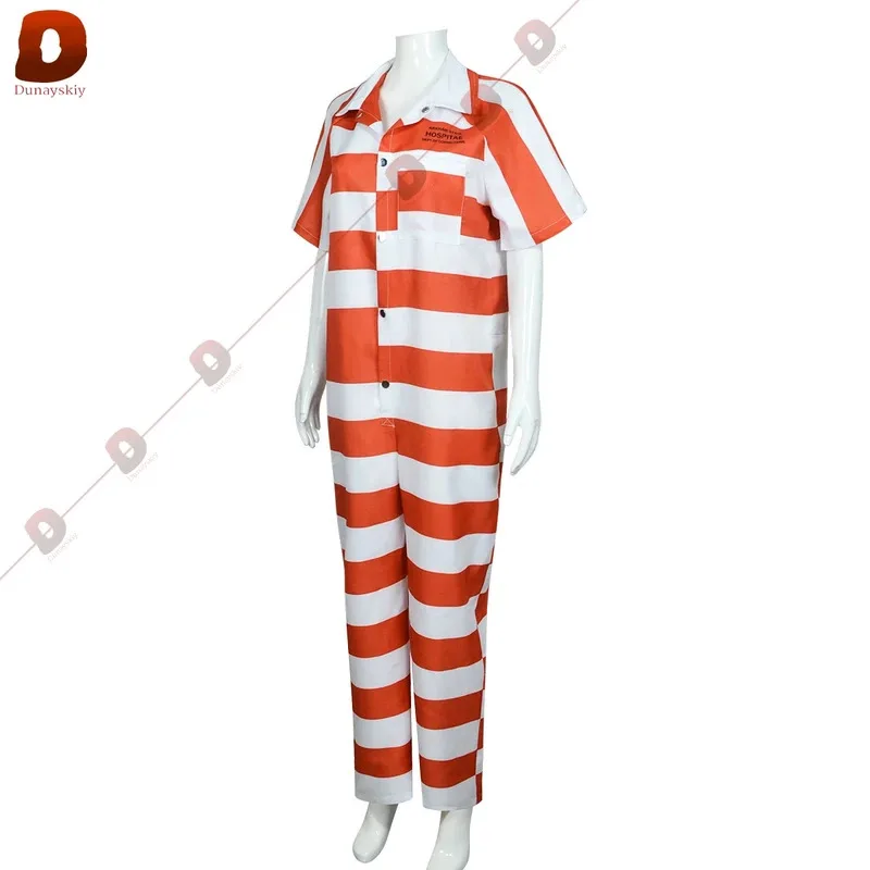 

COSda@Sofiaaa Mental Hospital Costume Prison Wardrobe Halloween Carnival Christmas Role Party Jumpsuit CosPlayCOSda@