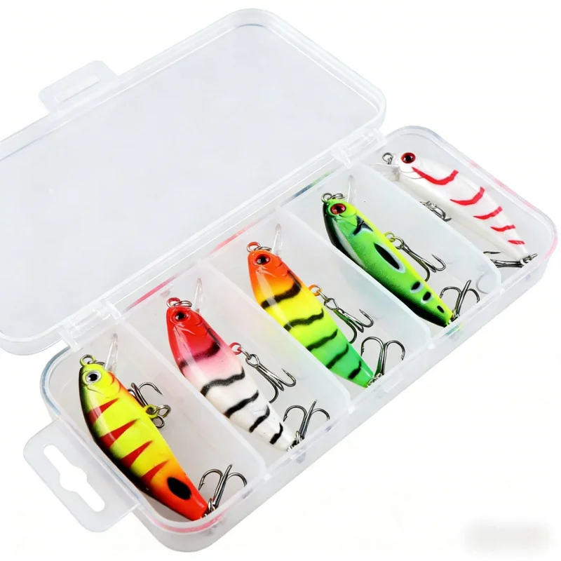 

Набор тонущих приманок-минноу 5 см, 6,5 г, разноцветные, для пресноводной и морской рыбалки на басса и сома.