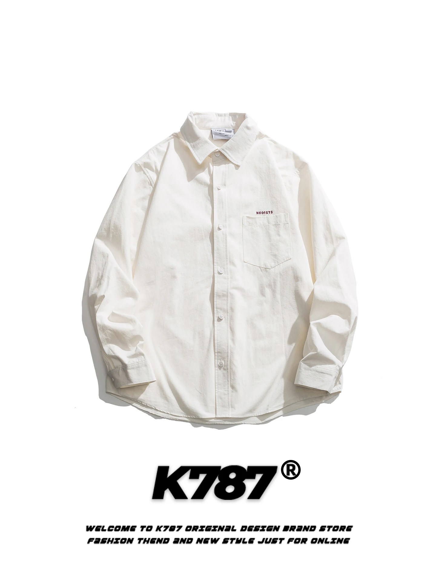 

K787 Cleanfit Long Sleeve Loose Fit ex Street Sle Slimming Commute Couple's Outerwear Autumn Youth Fashion