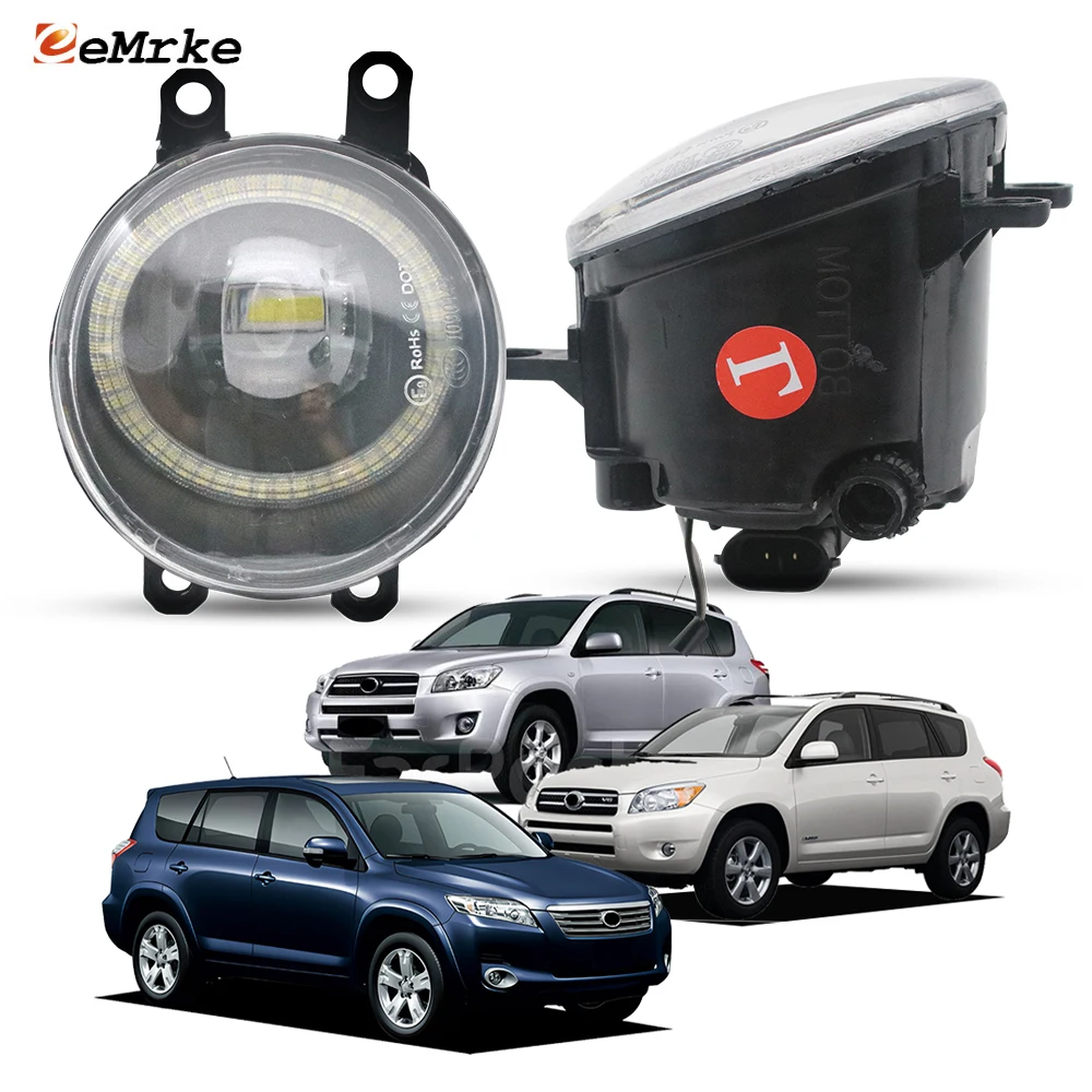 

Обновление светодиодных противотуманных фар в сборе с PTF-объективом для Toyota RAV4 Vanguard RAV-4 XA30 2006-2012, индикатор ширины кольца «ангельский глаз», дневные огни