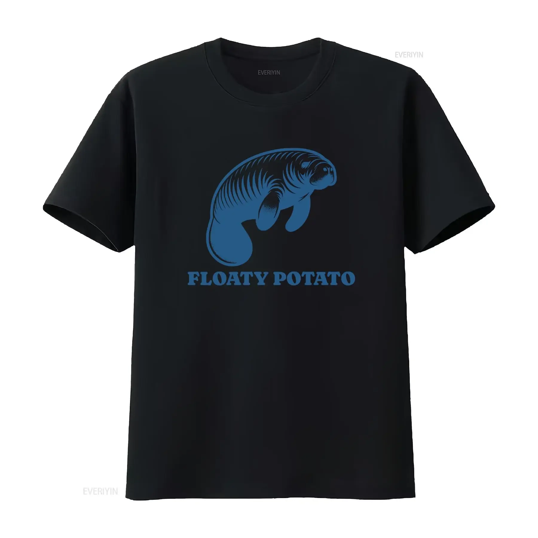 Retro Vintage Floaty Potato Manatee Seacow T Shirt Sarcastic Humor for Ocean Life Lovers Animal Enthusiasts vintage Washed