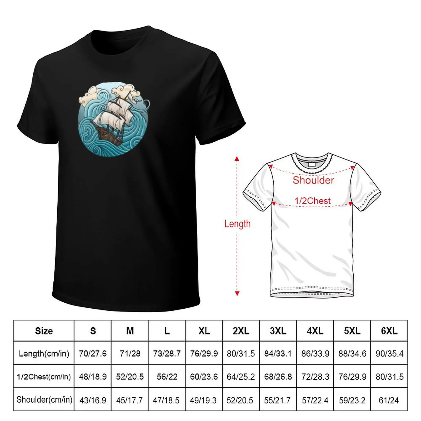 Through the Storm T-Shirt Large Size Loose Casual Tee