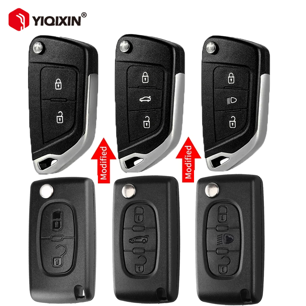 Modified Remote Car Key Shell For Peugeot 107 207 307 407 306 308 408 508 Partner For Citroen С2 C4 С3 С5 C6 Berlingo Picasso