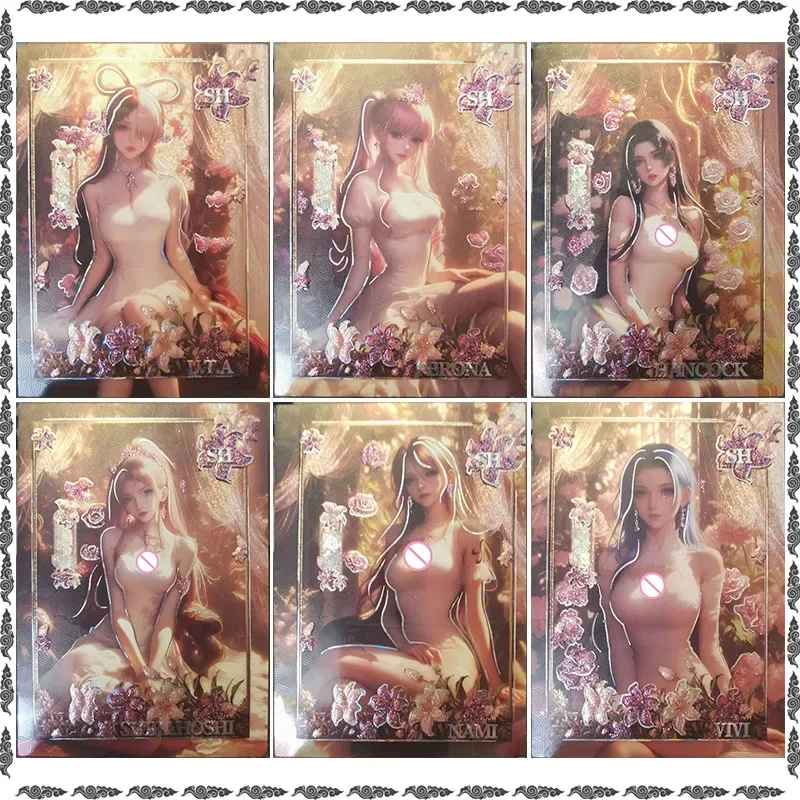 Anime ONE PIECE Rare Uta Perona Hancock Shirahoshi Nami Vivi Limited Edition SH Collectible Cards Toys for men Birthday Gift