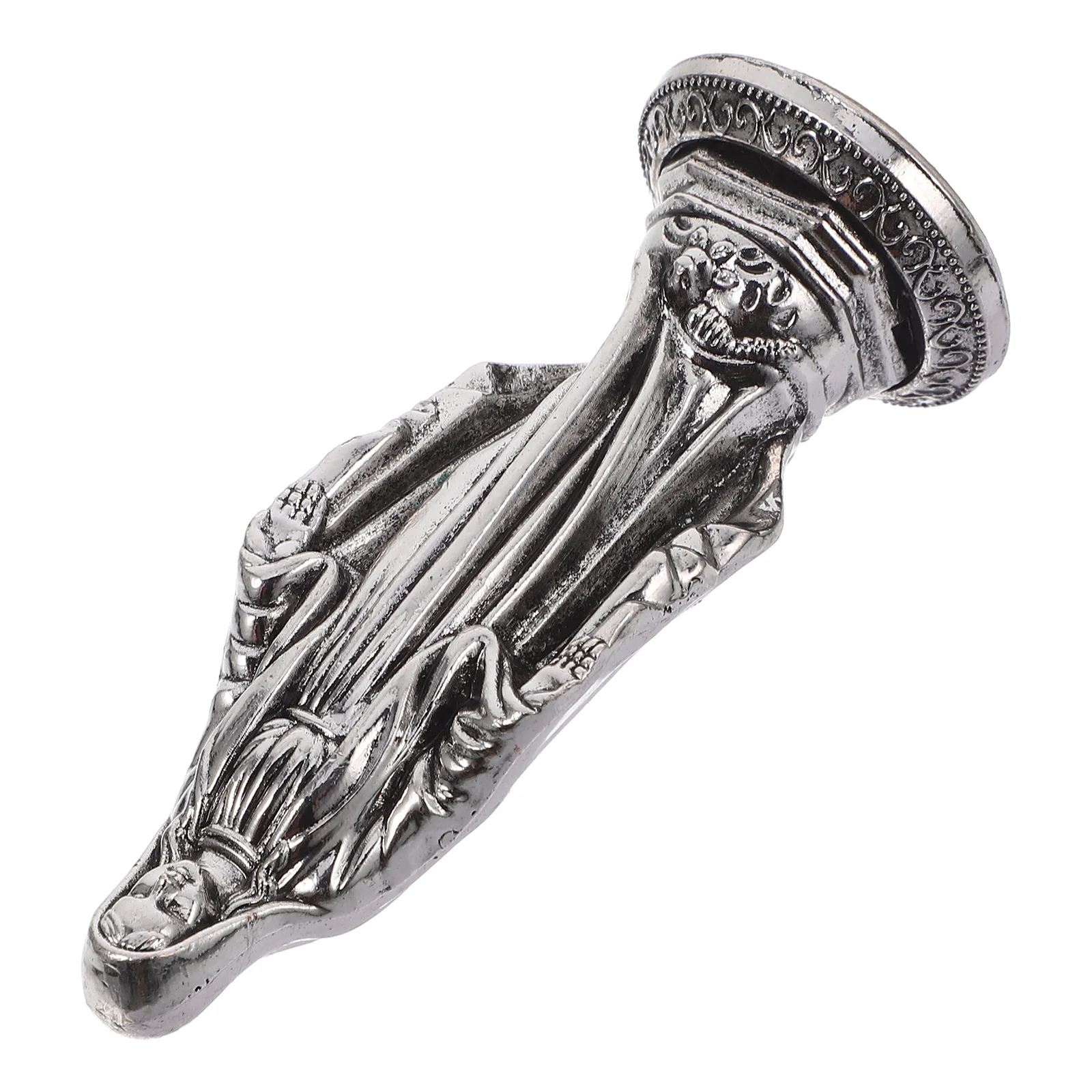 

Alloy Vintage Mother Mary Statue Spiritual Car Decor Aesthetic Dashboard Ornament for Home Office Church Interior Decoration