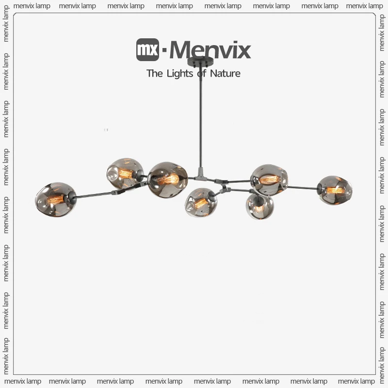 

Italy Designer Magic Bean Branching Ceiling Chandelier Multi Color Glass Lampshade Suspension LED Lighting Kitchen Dining Island