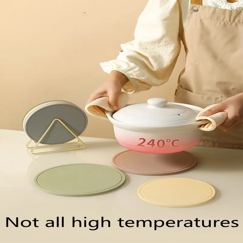 Einfache nordische Topfuntersetzer aus Silikon, wärmeisolierende Matte, hitzebeständige, verdickte Schüsselunterlage für den Haushalt