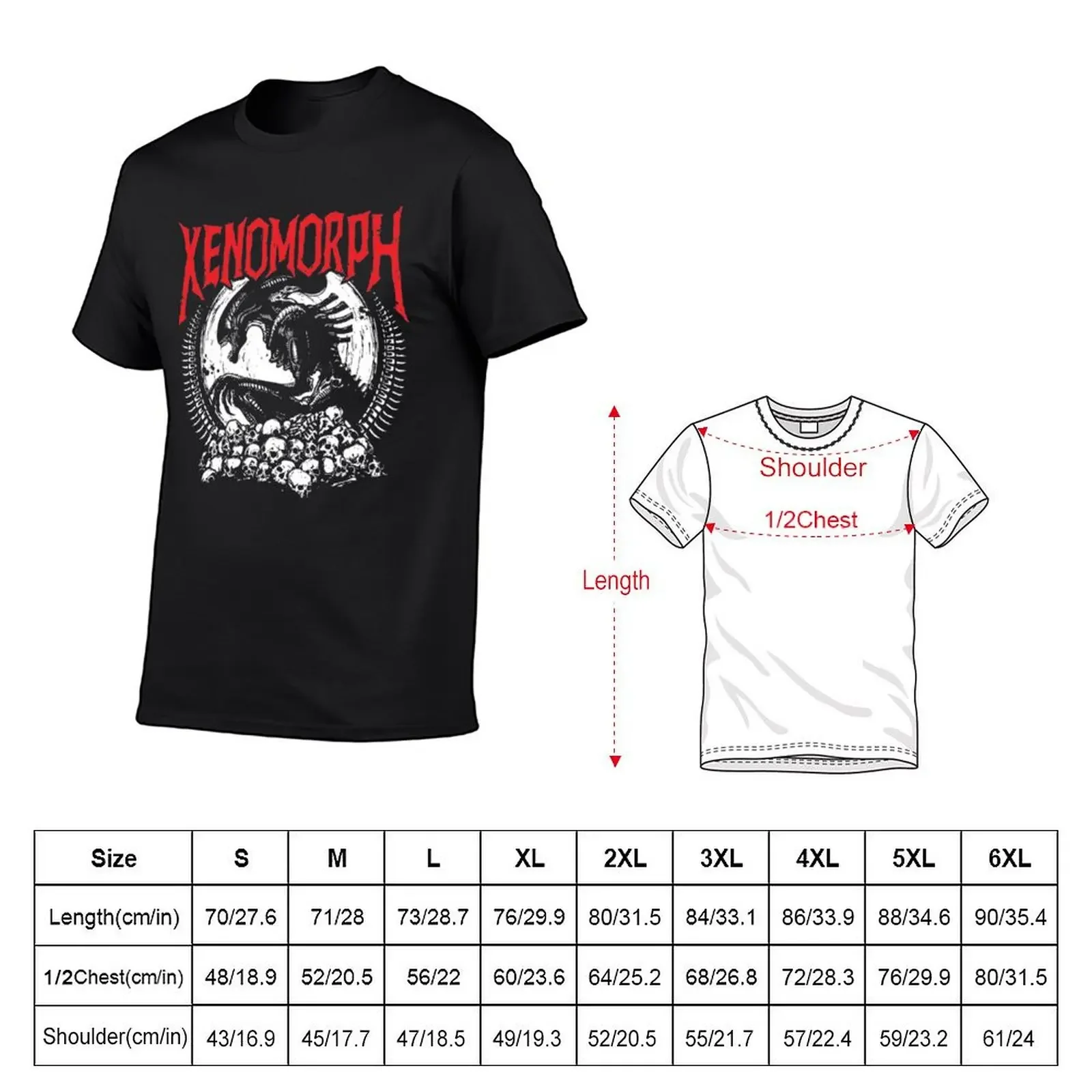 Death Metal Xenomorph T-Shirt graphics funny costumes mens t shirt