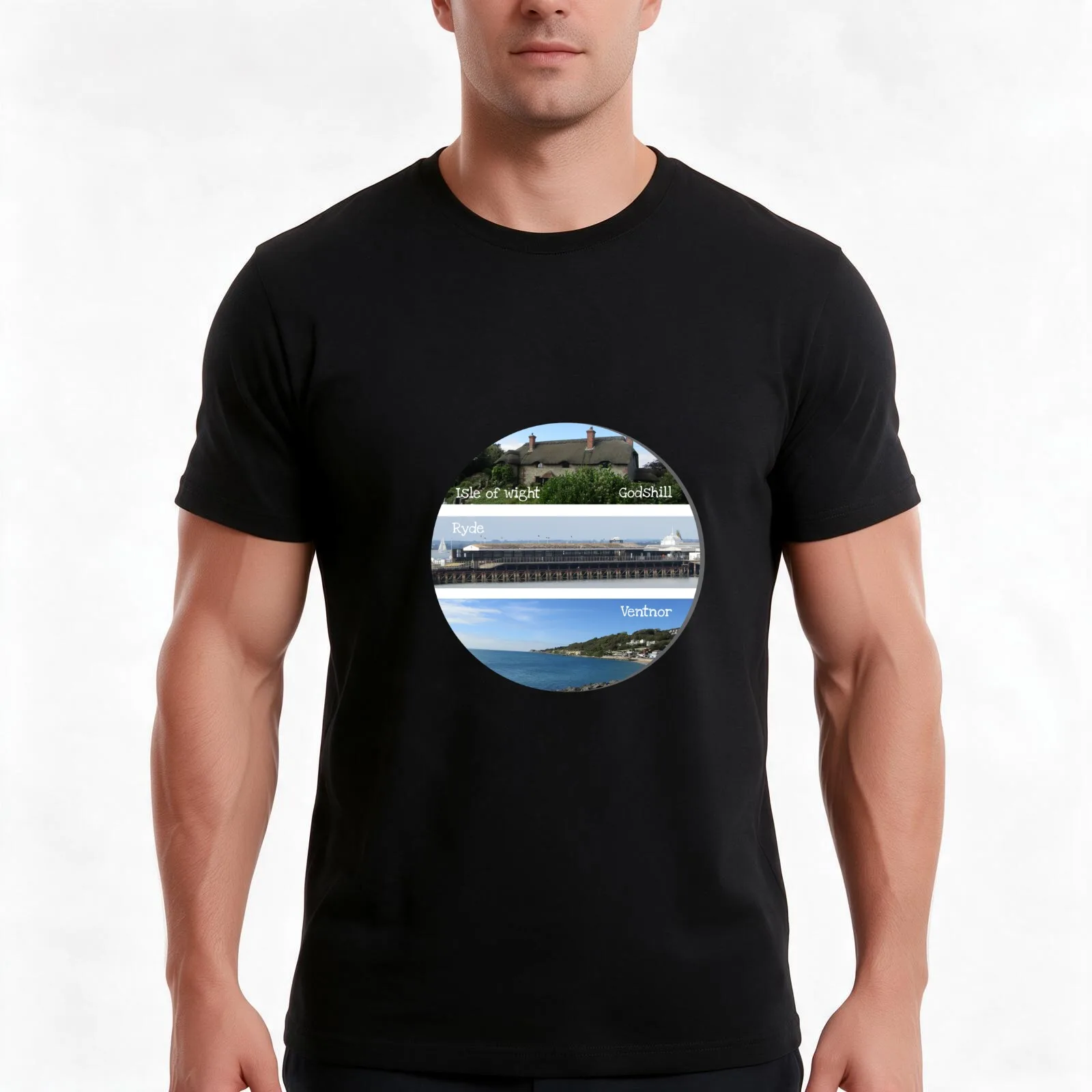 Isle of Wight T-Shirt, Summer Casual Cotton Tee, Oversized Streetwear Tops, Vintage Graphic Print, Loose Fit Short Sleeve