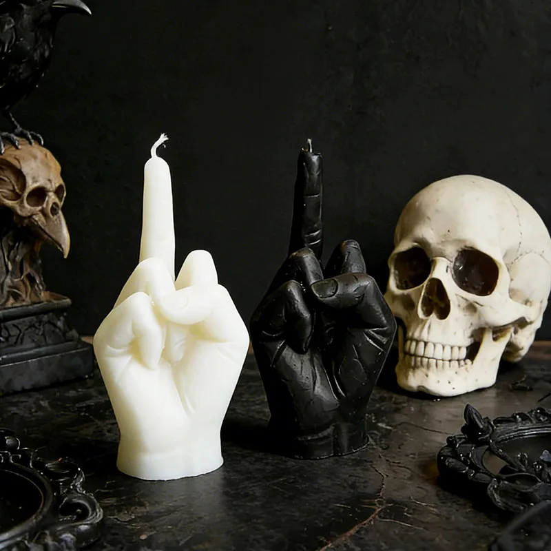 Creative Middle Finger  Soy Wax Funny Candles Scented Home Fragrance Long Lasting Aromar Hand Gesture Candle