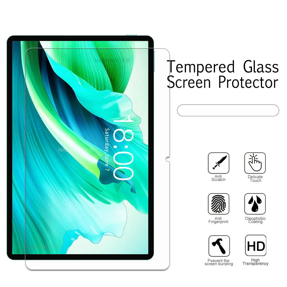 2 Pieces Scratch Proof HD Tempered Glass Screen Protector For Teclast P50S Tablet 11 inch Oil-Coating Hard Film