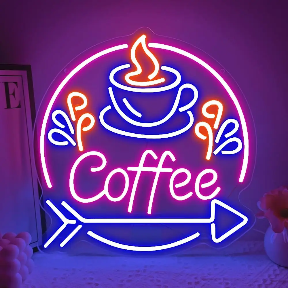 

Coffee Neon Sign Business Art Wall Light USB LED Neon Light for Coffee Shop Bar Restaurant Decoration Neon Personnalisé Gifts