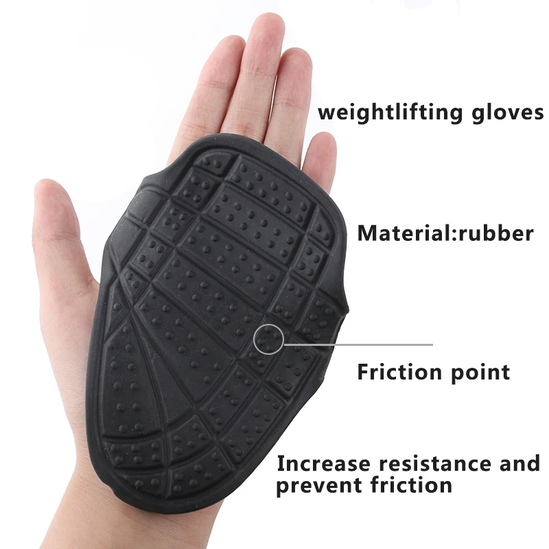 Fitness Non-Slip Rubber Weightlifting Gloves Bench Press Gloves Pull Up Gym Palm Protection Dumbbell Kettlebell Grip