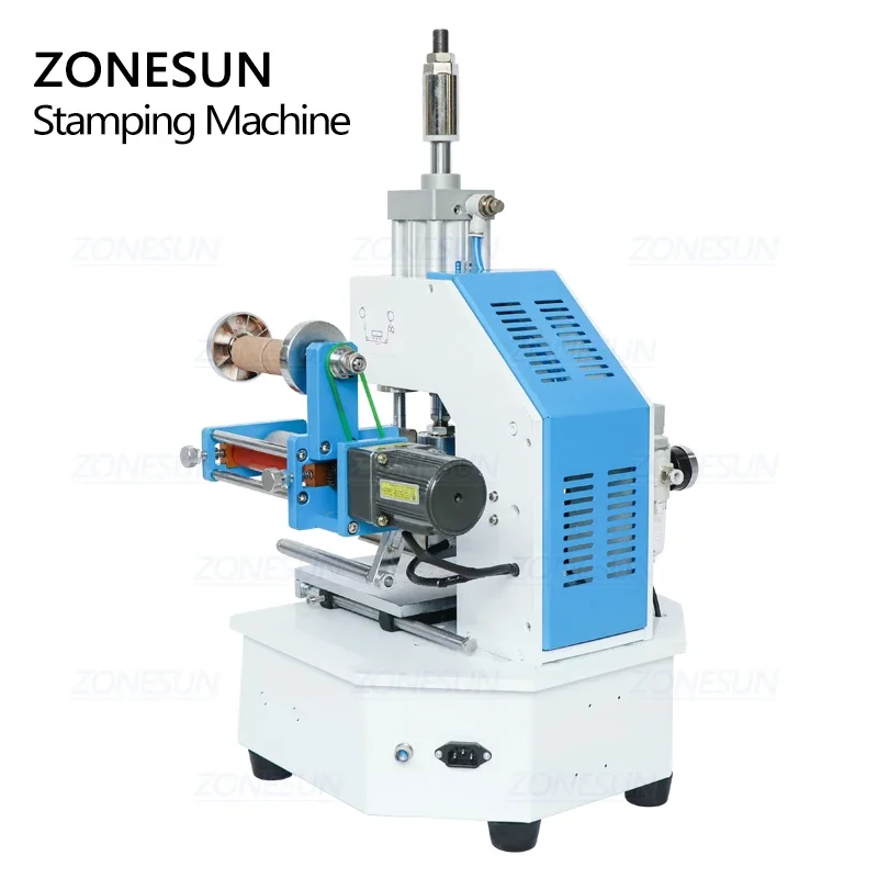 ZONESUN ZY-819E آلة ختم أوتوماتيكية آلة تجعيد الشعار الجلدي آلة كلمات الضغط ختم بطاقة الاسم #6