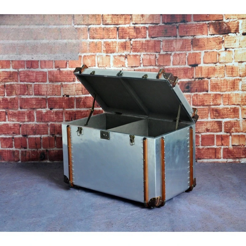 Aluminum edge tablevintage vintage locker bar clothing store corner table